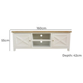 Legacy Furniture Hudson 2 Door Acacia Wood TV Unit