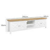 Legacy Furniture Hudson 4 Door Acacia Wood TV Unit