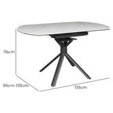 Legacy Furniture Colin Ceramic &amp; Glass Extendable Dining Table