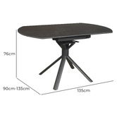 Legacy Furniture Colin Ceramic &amp; Glass Extendable Dining Table