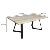 Legacy Furniture Jennifer Rectangular Acacia Wood Coffee Table