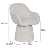 Legacy Furniture Rhys Boucle Swivel Dining Chair