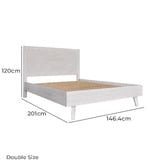 Legacy Furniture Brushed White Adena Bed Frame