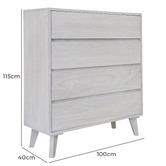 Legacy Furniture Brushed White Adena 4 Drawer Chest