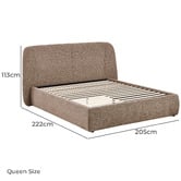 Legacy Furniture Terran Chenille Queen Bed Frame