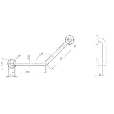 Linkware Linkcare 300x300mm Stainless Steel Grab Rail