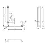 Linkware Linkcare Stainless Steel L-Shaped Left Hand Grab Rail