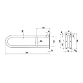 Linkware Linkcare Stainless Steel Flip-up Grab Rail