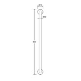 Linkware Linkcare 900mm Chrome Stainless Steel Grab Rail