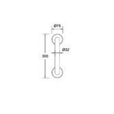 Linkware Linkcare 300mm Stainless Steel Grab Rail