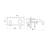 Linkware Loui Spout with Wall Mixer Tap