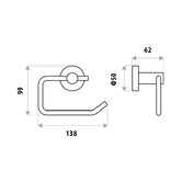 Linkware Loui Stainless Steel Stirrup Toilet Roll Holder