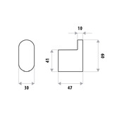 Linkware Huntingwood Stainless Steel Robe Hook