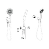 Linkware The Gabe 3 Function Hand-held Shower on Bracket