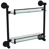 Linkware Loui Stainless Steel &amp; Glass Double Bathroom Shelf