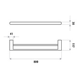 Linkware Huntingwood Stainless Steel Double Towel Rail