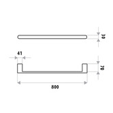 Linkware Huntingwood Stainless Steel Single Towel Rail