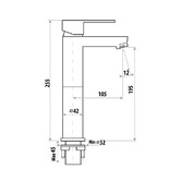 Linkware Loui High Rise Basin Mixer Tap