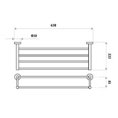Linkware Loui 600mm Zinc Alloy Towel Rail