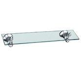 Linkware Noosa Brass &amp; Glass Bathroom Shelf