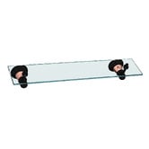 Linkware Noosa Brass &amp; Glass Bathroom Shelf