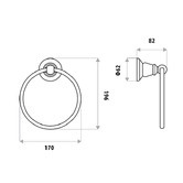 Linkware Noosa Brass Towel Ring