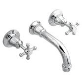 Linkware 3 Piece Noosa Brass Bath Spout &amp; Wall Mixer Set