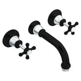 Linkware 3 Piece Noosa Brass Bath Spout &amp; Wall Mixer Set