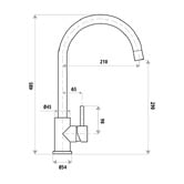 Linkware Elle Gooseneck Kitchen Sink Mixer