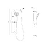 Linkware Elle Stainless Steel Rail Shower