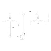 Linkware Elle 200mm Stainless Steel Shower Arm &amp; Head