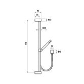 Linkware Elle Stainless Steel Rail Shower With Elbow