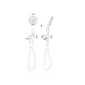 Linkware Elle Stainless Steel Hand-held Shower with Bracket