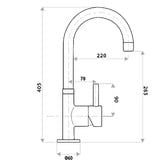 Linkware Elle 304 Stainless Steel Sink Mixer
