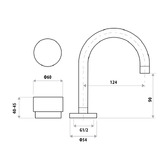 Linkware Loui Brass Gooseneck Basin Tap Set