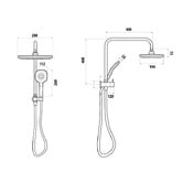 Linkware Theneron Self Cleaning Square Short Twin Shower