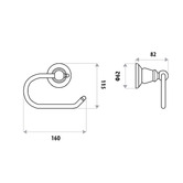 Linkware Noosa Brass Toilet Roll Holder