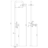 Linkware Elle 316 Outdoor Floor-Mounted Twin Shower