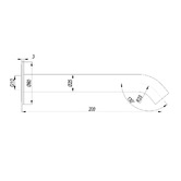 Linkware Elle 200mm 316 Stainless Steel Bath/Basin Spout