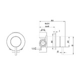 Bianka Elle 316 Round Stainless Steel Shower Bath Wall Mixer