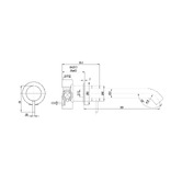 Linkware Elle 316 Stainless Steel Bath/Basin Wall Mixer Set