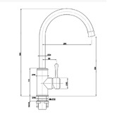 Linkware Augustine Gooseneck Kitchen Sink Mixer