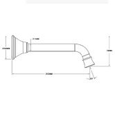 Linkware Augustine 200mm Bath/Basin Spout