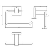 Linkware Lauren Elite Brass Toilet Roll Holder