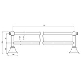 Bianka Augustine 800mm Double Towel Rail