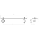 Linkware Augustine 500mm Glass Shelf