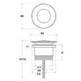 Linkware Loui 32-40mm Universal Pop-Up Waste with Overflow