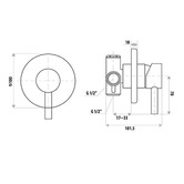 Linkware Augustine Lever Shower/Bath Wall Mixer
