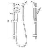 Linkware Loui Round Rail Shower