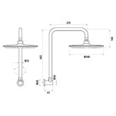 Linkware Loui Round Shower Arm &amp; Head